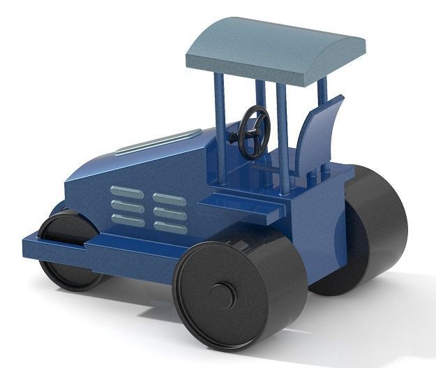 Classic Road Roller Machine 3D print model_1