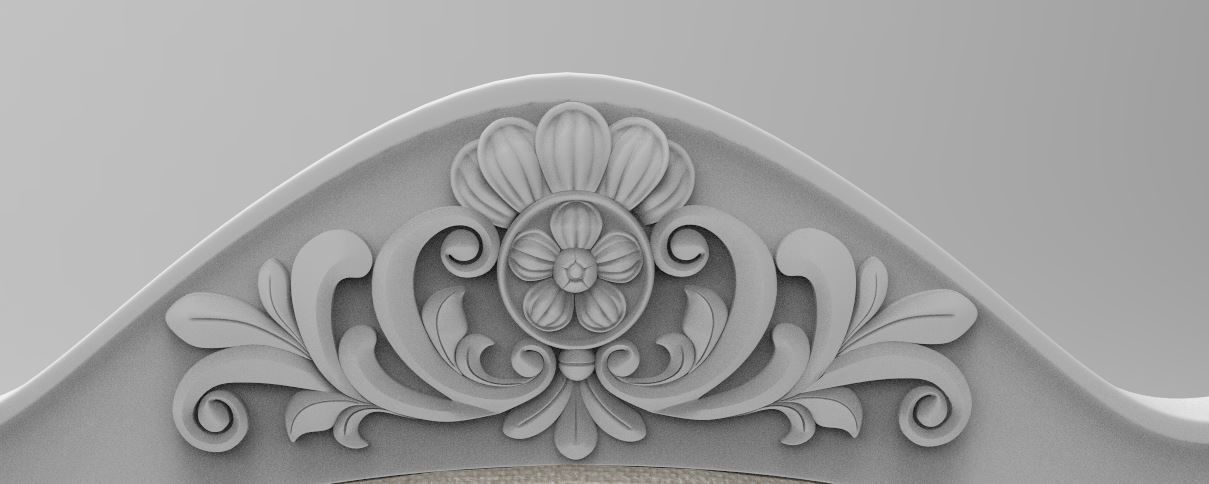 Antique Chair 3D model_3