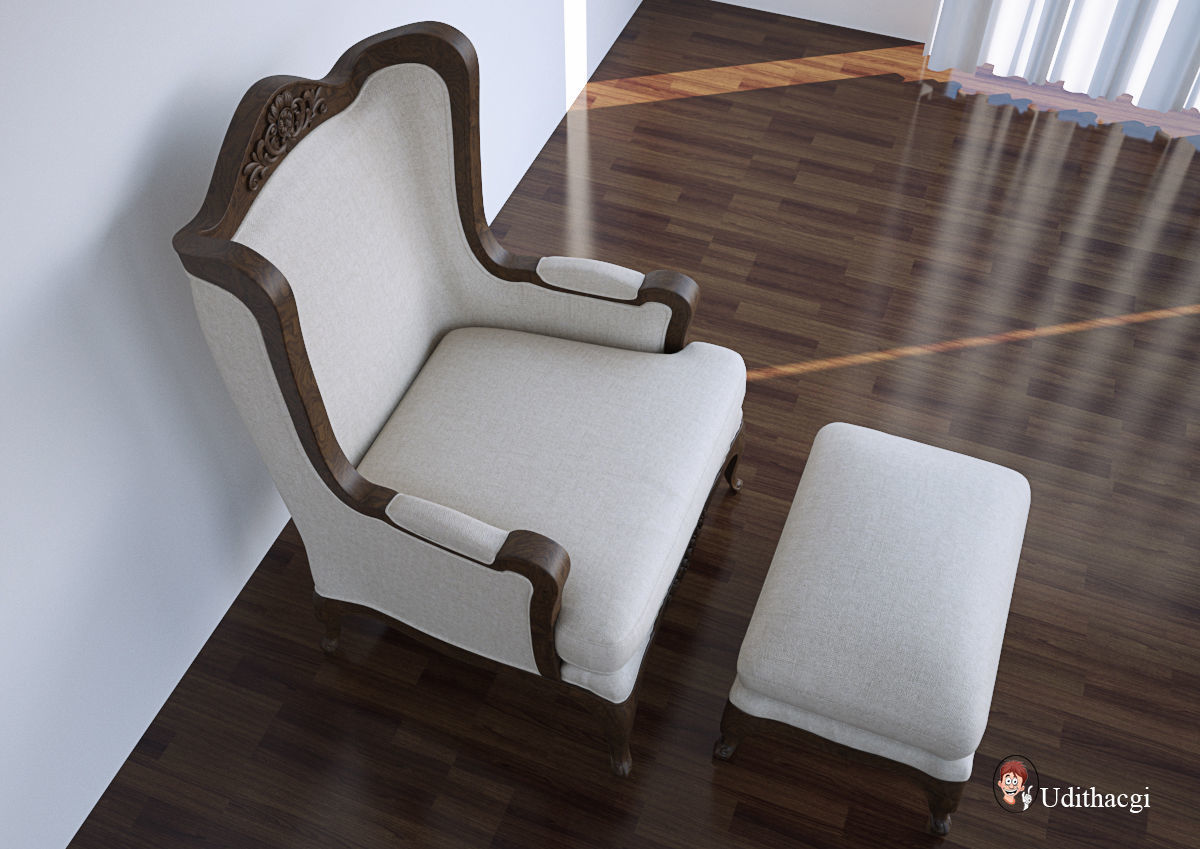 Antique Chair 3D model_1