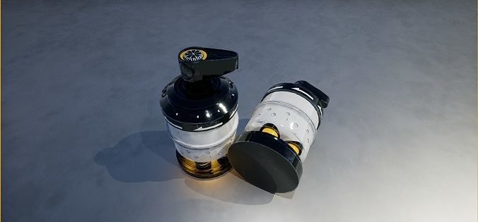 Sci-Fi Grenade Low-poly 3D model 2