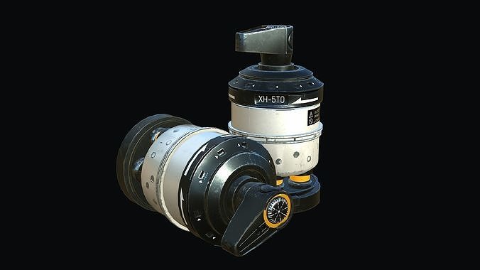 Sci-Fi Grenade Low-poly 3D model 4