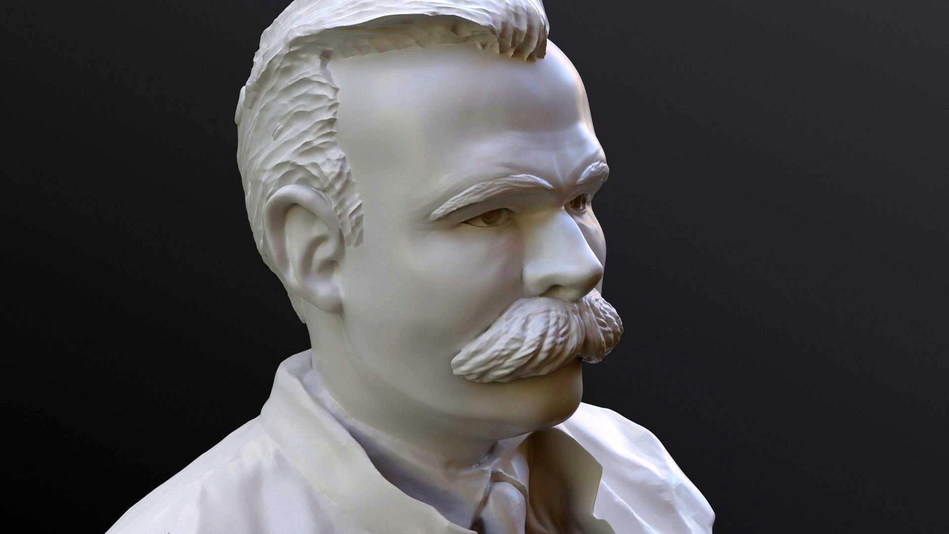 Friedrich Nietzsche Bust  Printable 3D print model_4