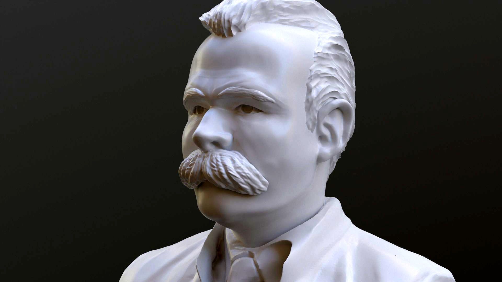 Friedrich Nietzsche Bust  Printable 3D print model_2