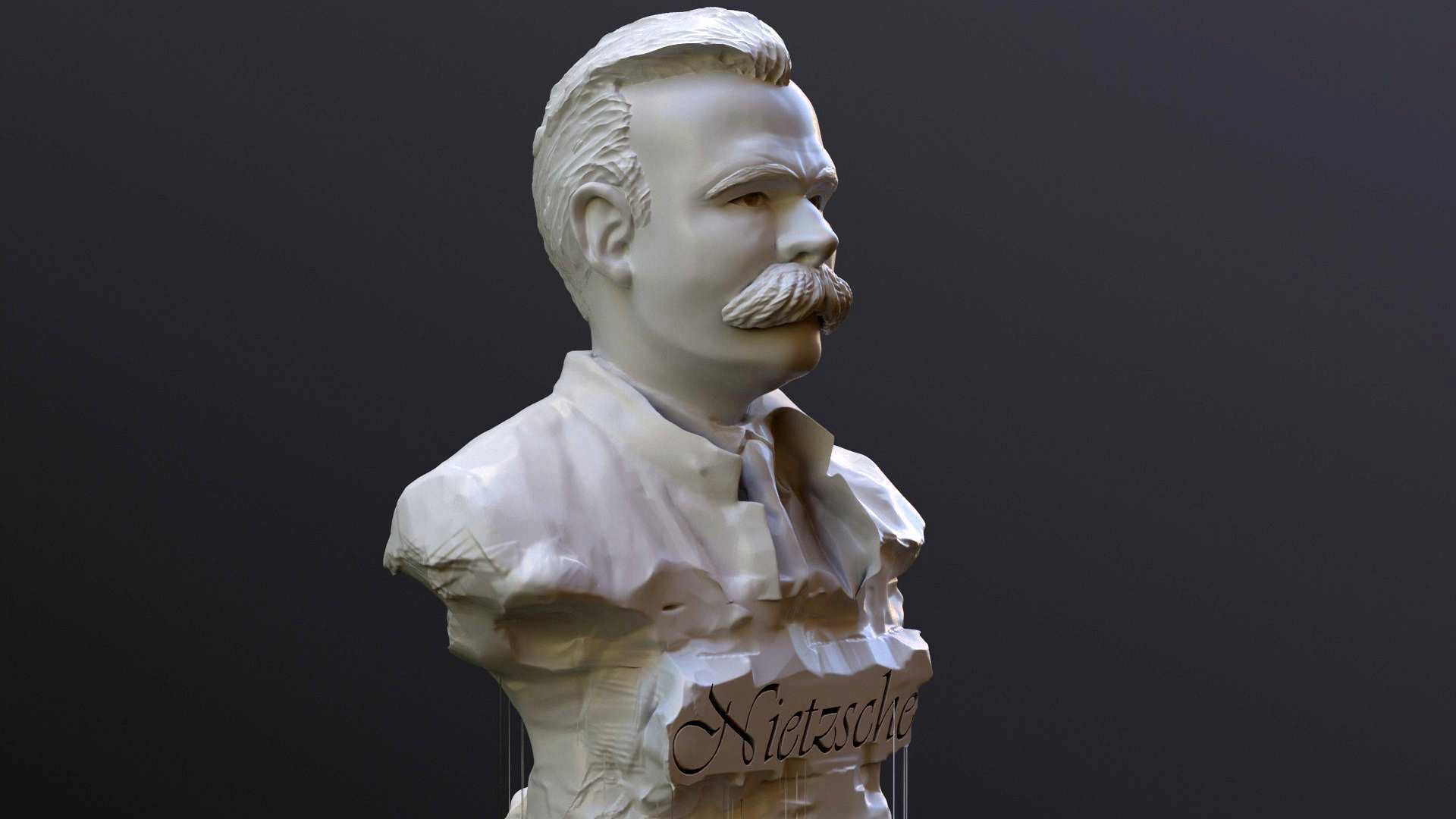 Friedrich Nietzsche Bust  Printable 3D print model_1