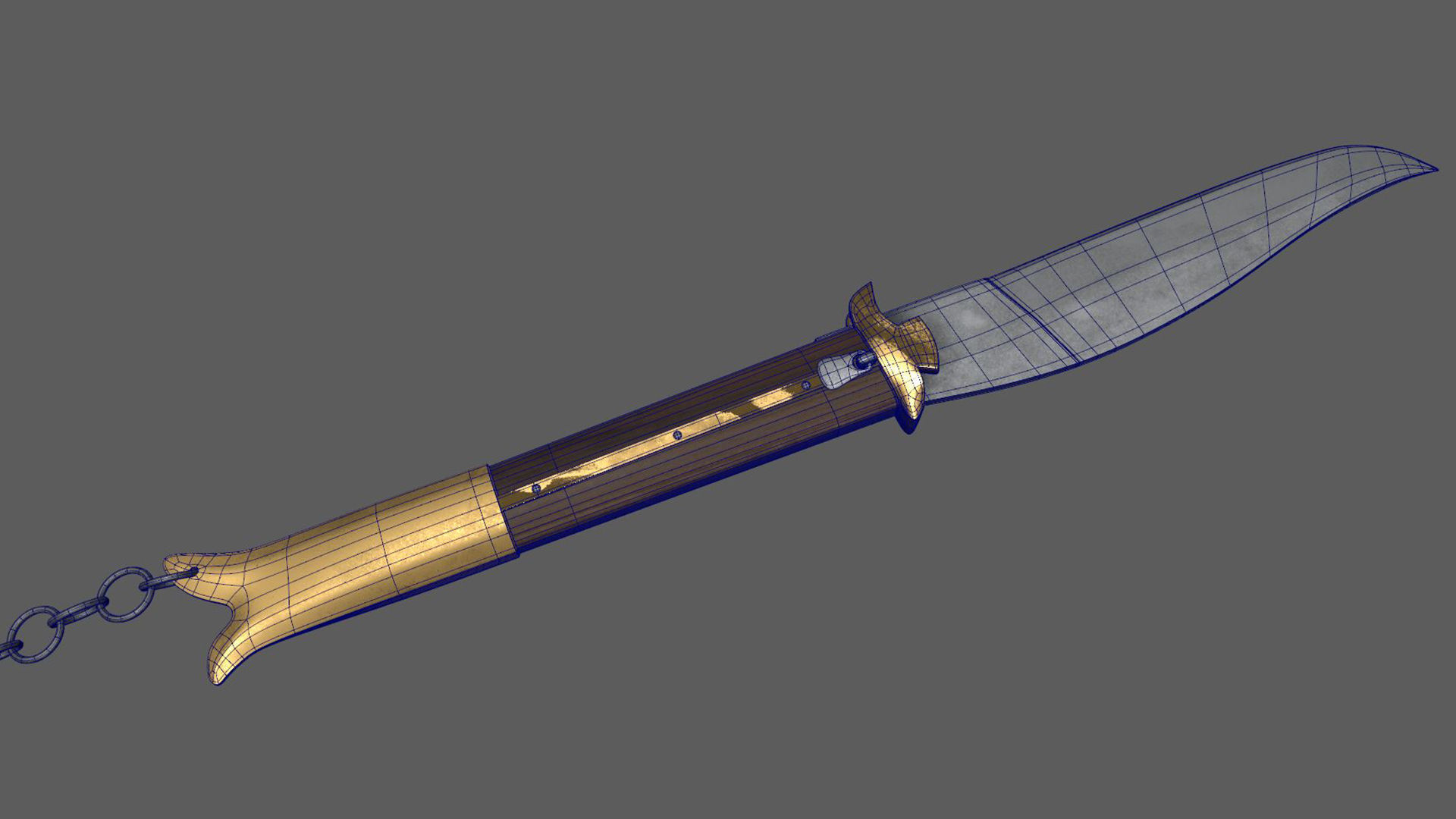 Rampuri Pocket Knife Low-poly 3D model_5