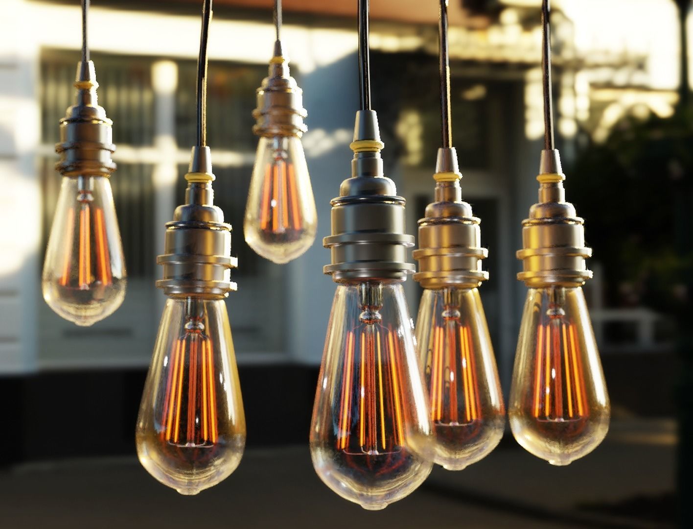 Filament Bulb - Fully defined Low-poly 3D model_2