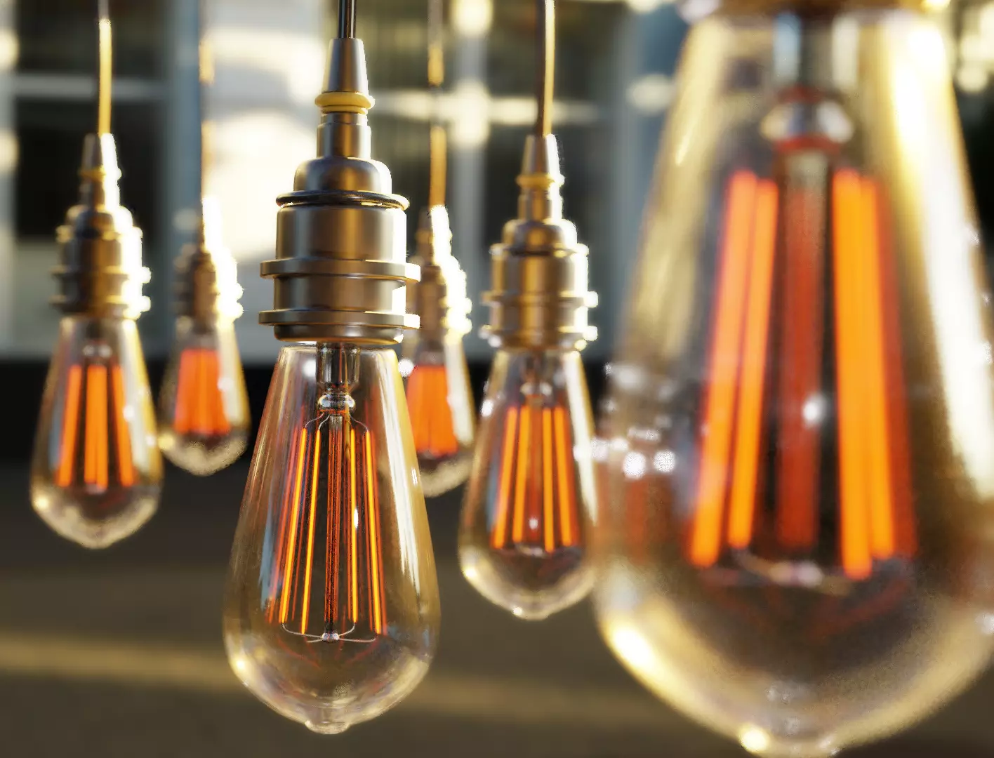 Filament Bulb - Fully defined Low-poly 3D model_0