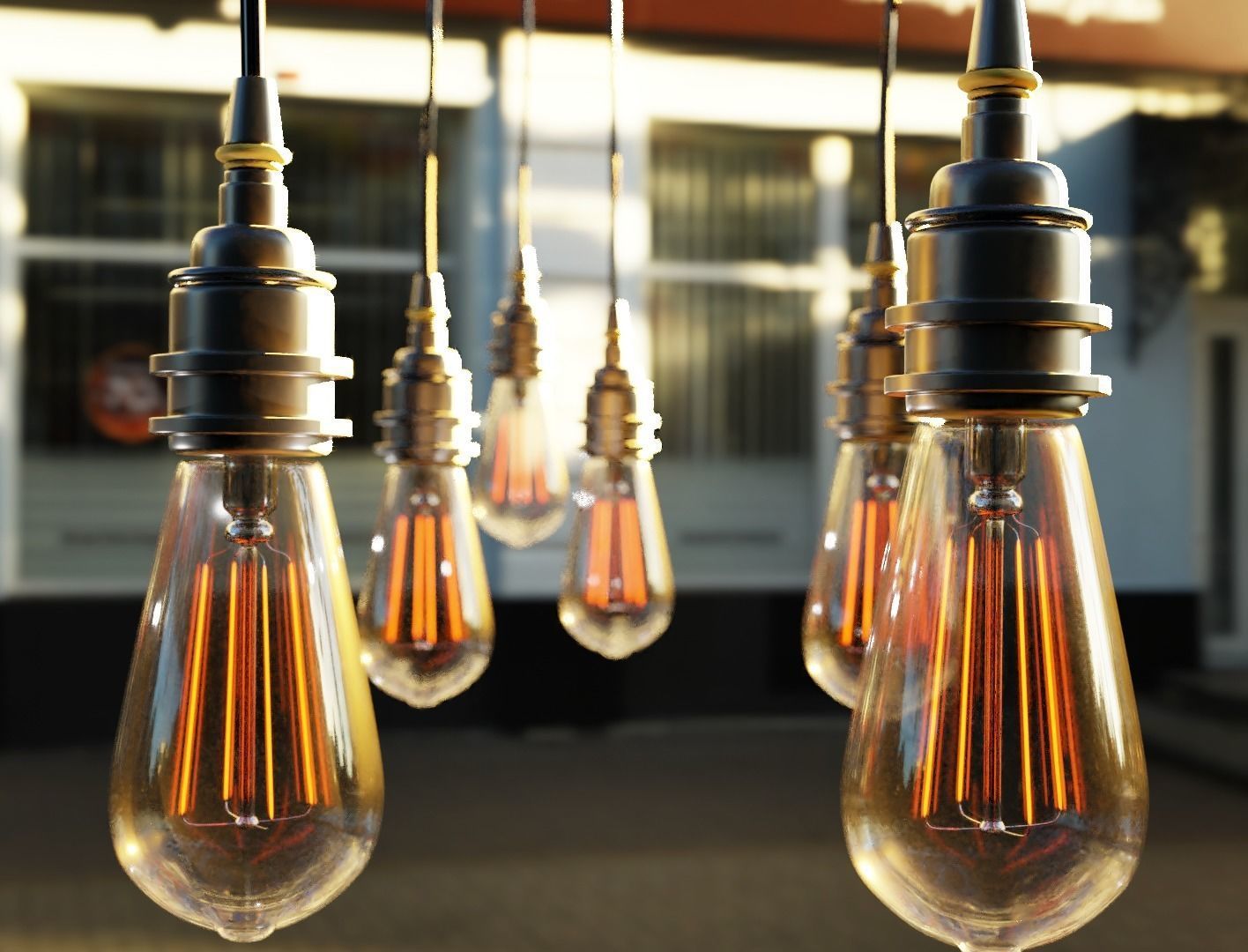 Filament Bulb - Fully defined Low-poly 3D model_1