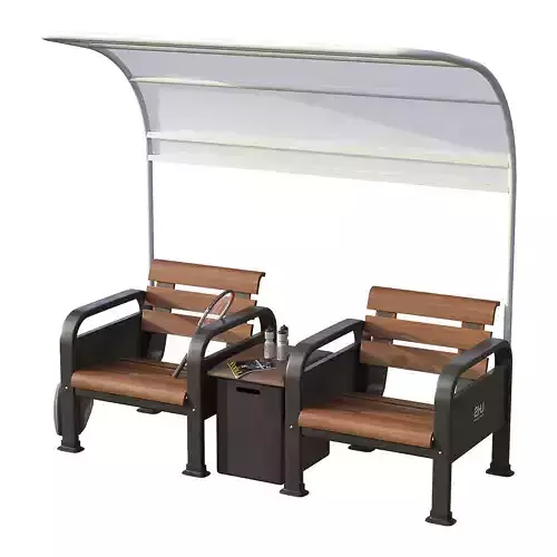 Sport Resting bench Double 2 3D model