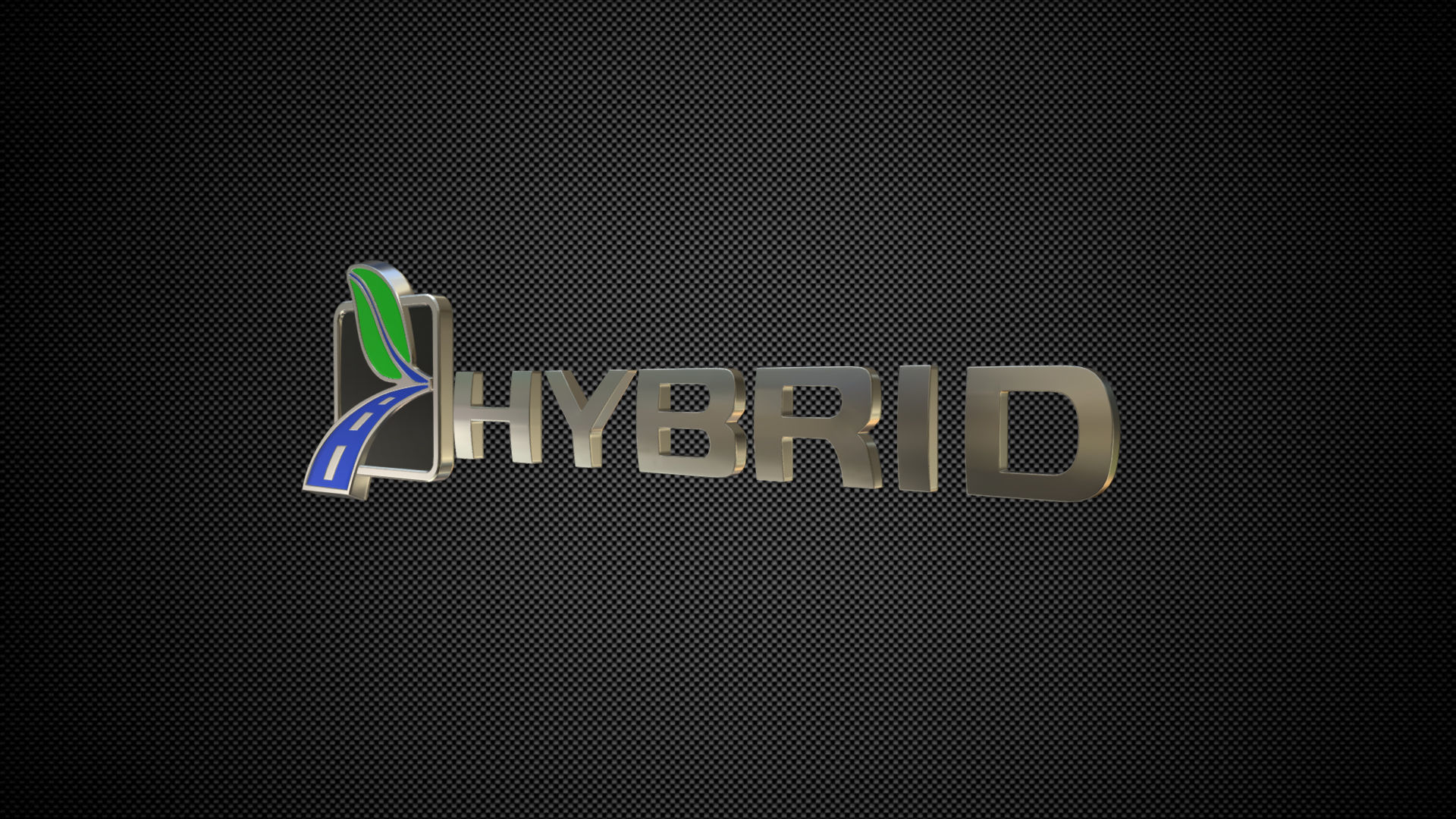 hybrid logo 3D model_3