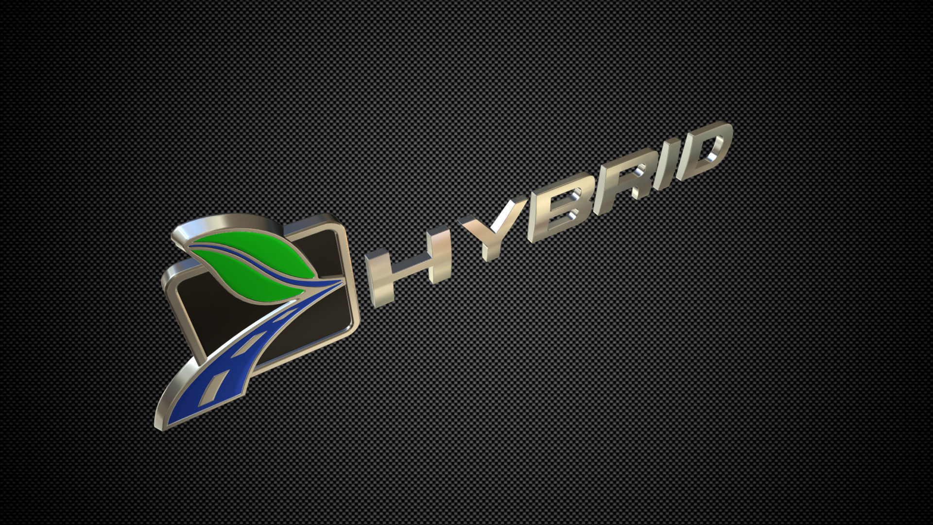 hybrid logo 3D model_2