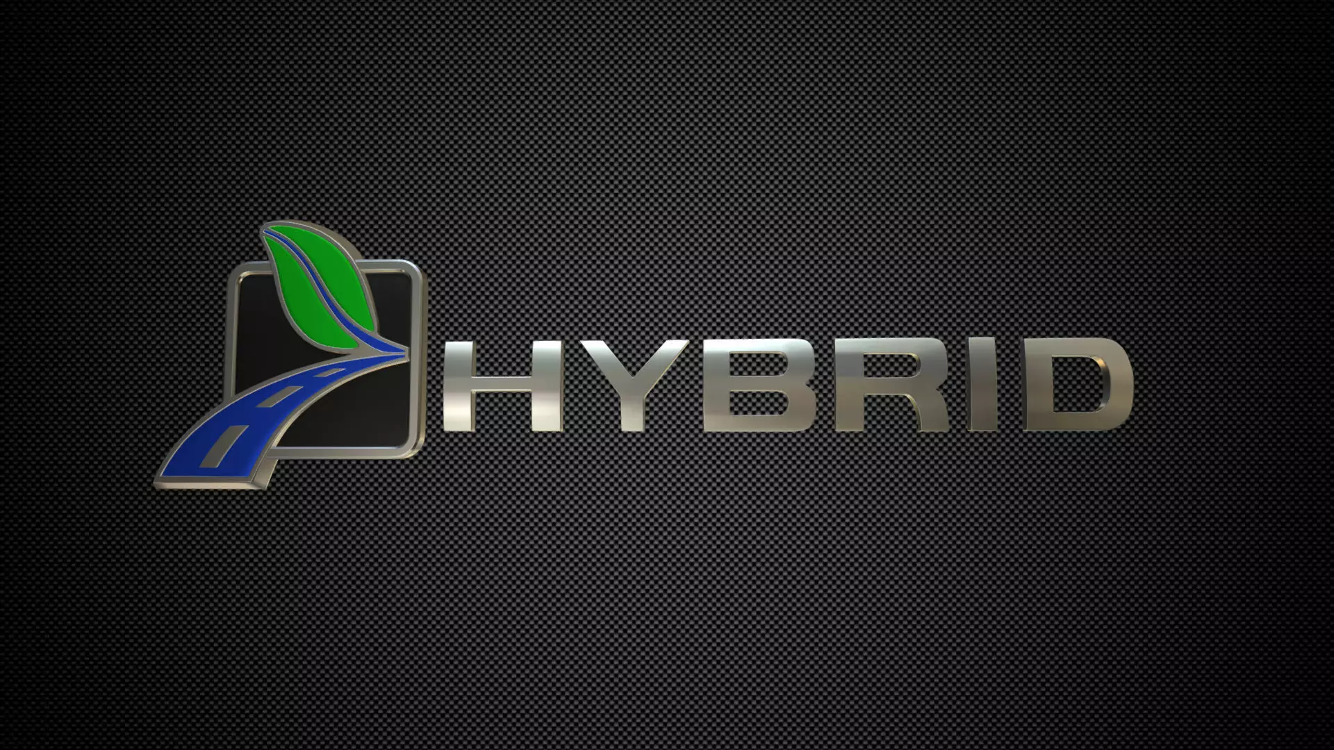 hybrid logo 3D model_0
