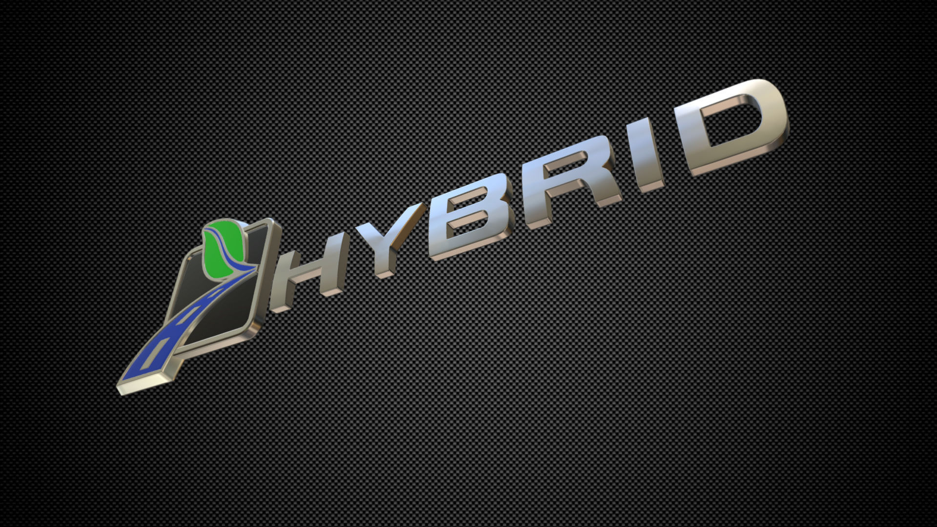 hybrid logo 3D model_4