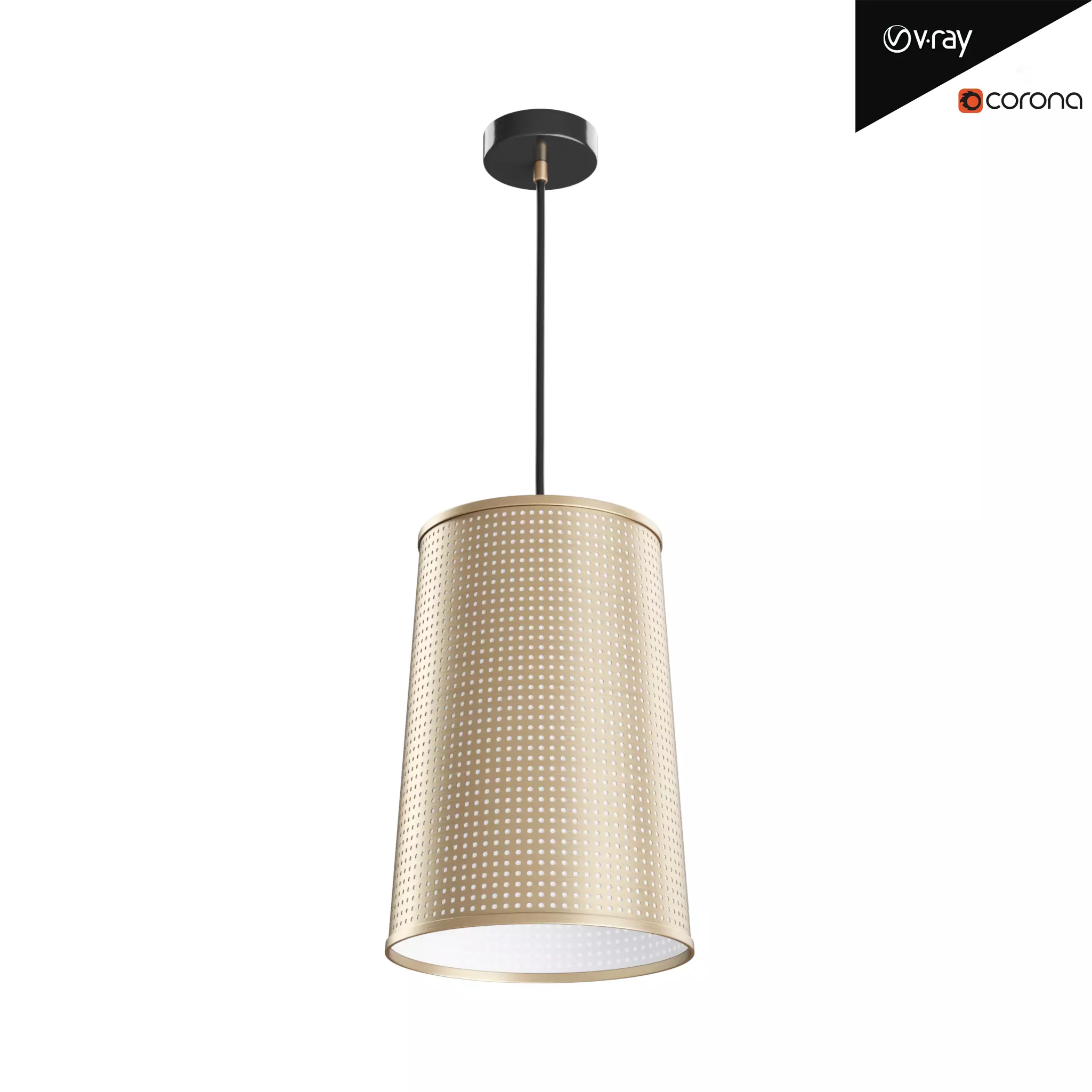 ROMA Ceiling Lamp Low-poly 3D model_0