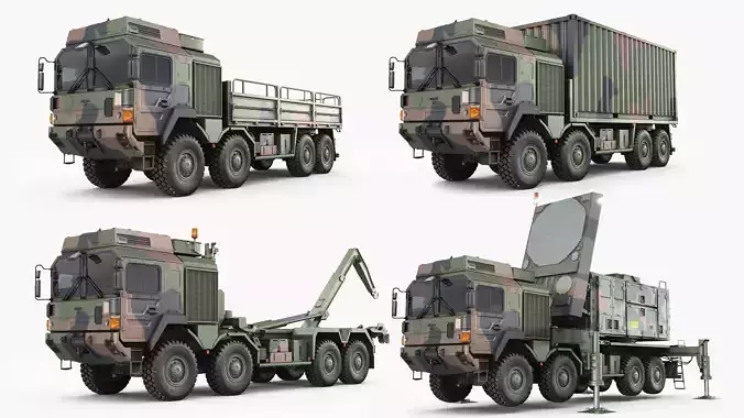 Trucks MAN HX77 3D model