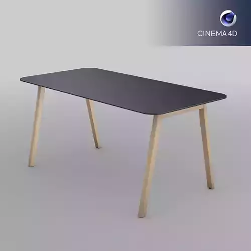 Modern wooden office table 3D model