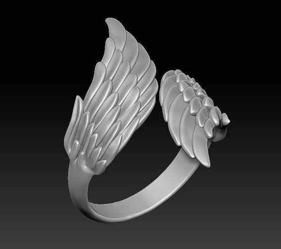 Wings ring 3D model 3D printable CGTrader