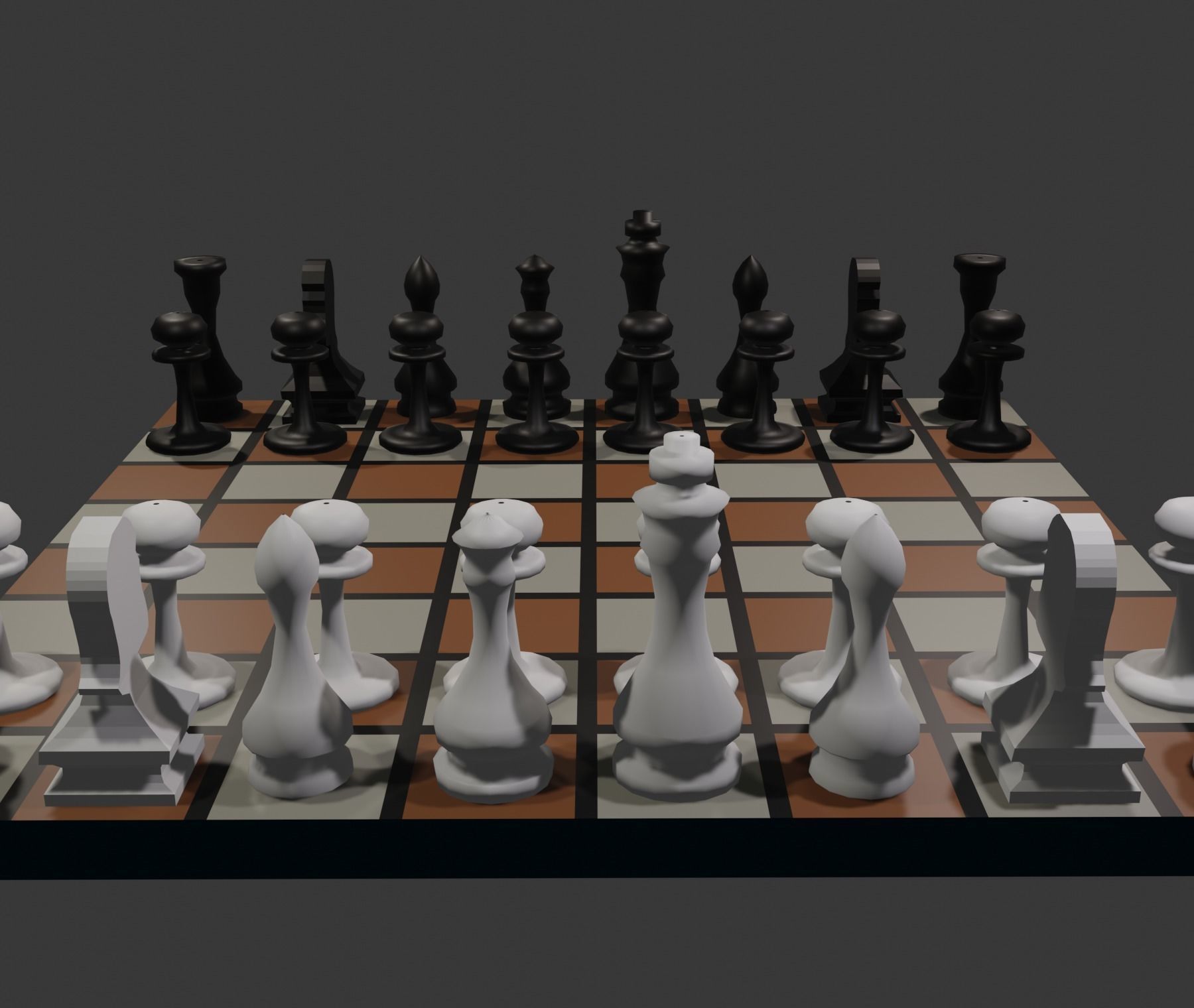 Chess table 3D model_2