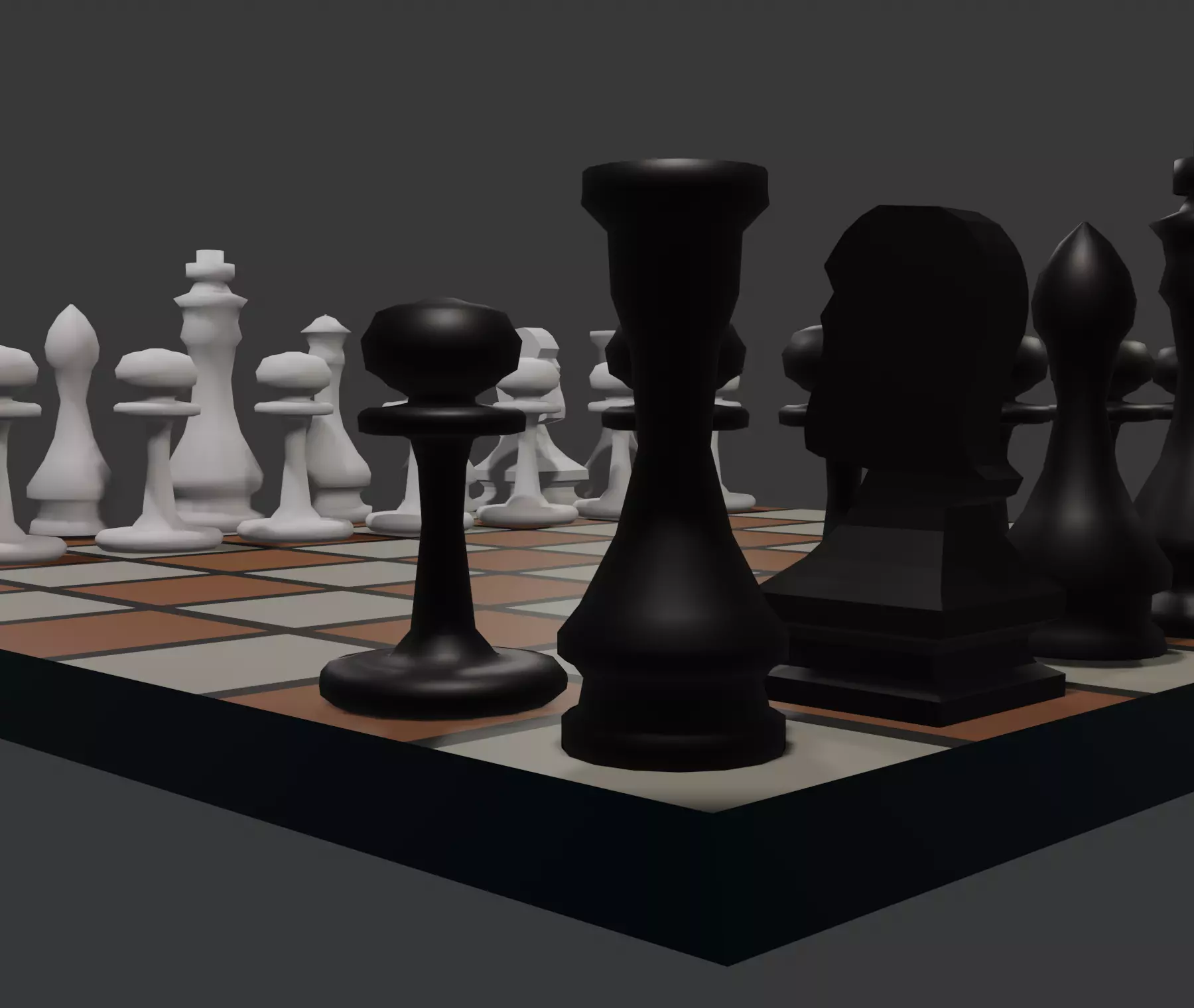 Chess table 3D model_0