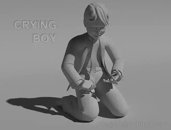 CRYING BOY 3D print model