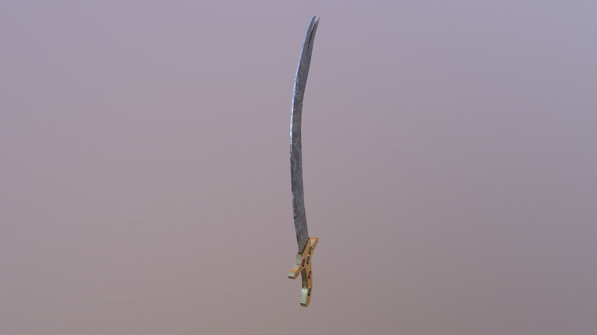  Low Poly Zulfiqar Sword Free low-poly 3D model_2