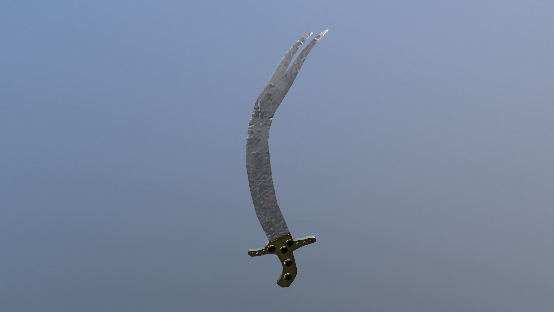  Low Poly Zulfiqar Sword Free low-poly 3D model_11