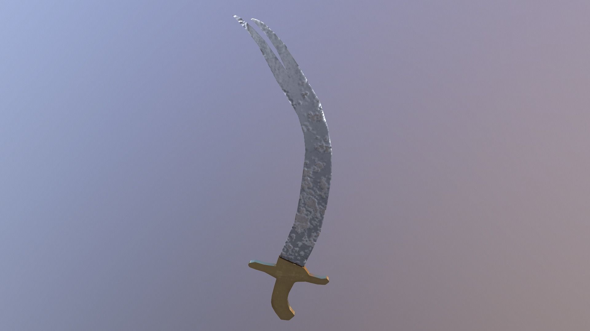  Low Poly Zulfiqar Sword Free low-poly 3D model_3