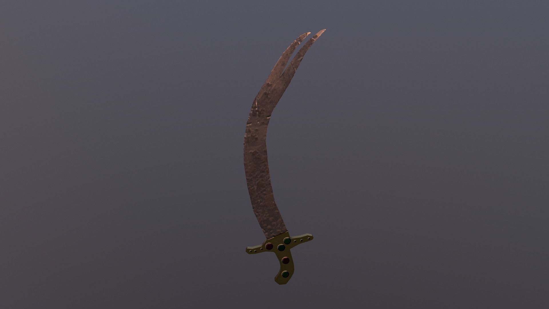  Low Poly Zulfiqar Sword Free low-poly 3D model_12