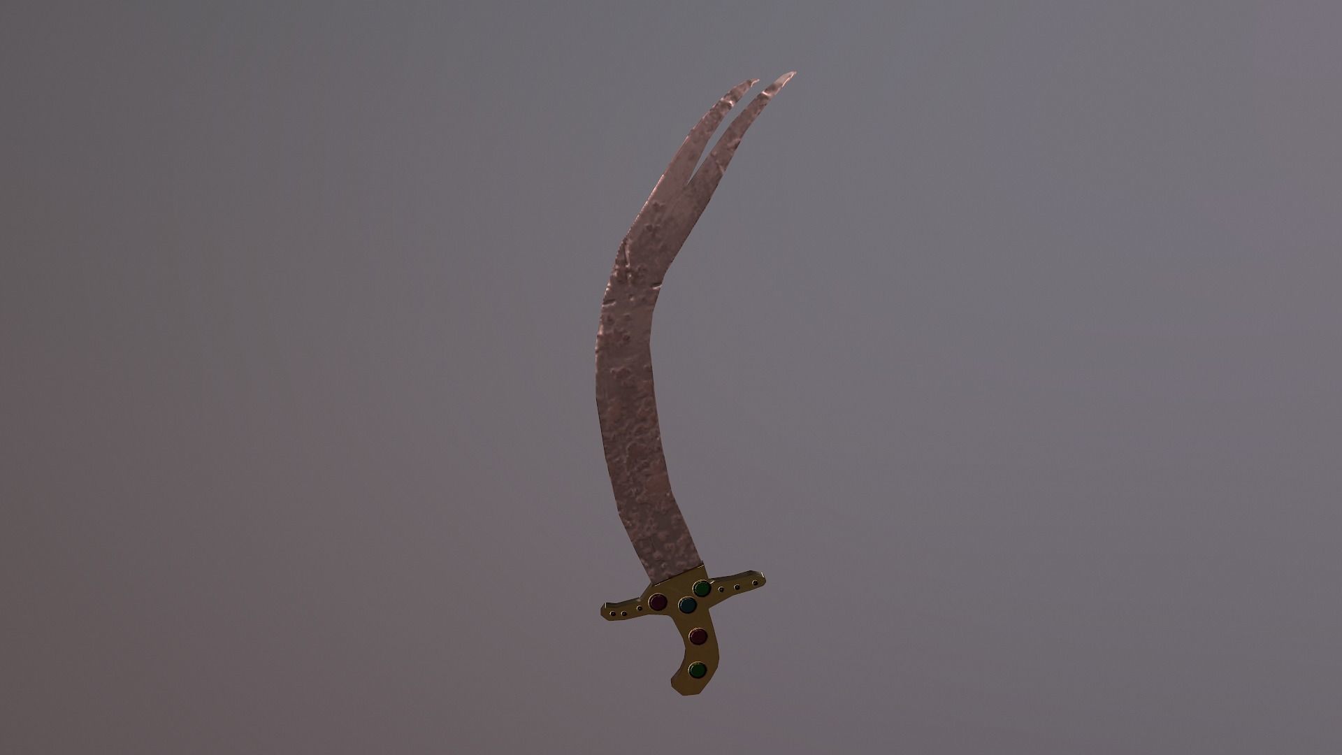  Low Poly Zulfiqar Sword Free low-poly 3D model_14