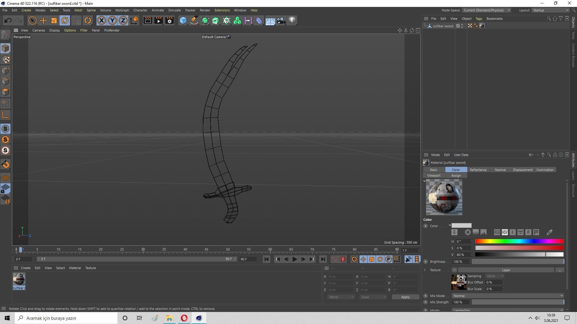  Low Poly Zulfiqar Sword Free low-poly 3D model_15