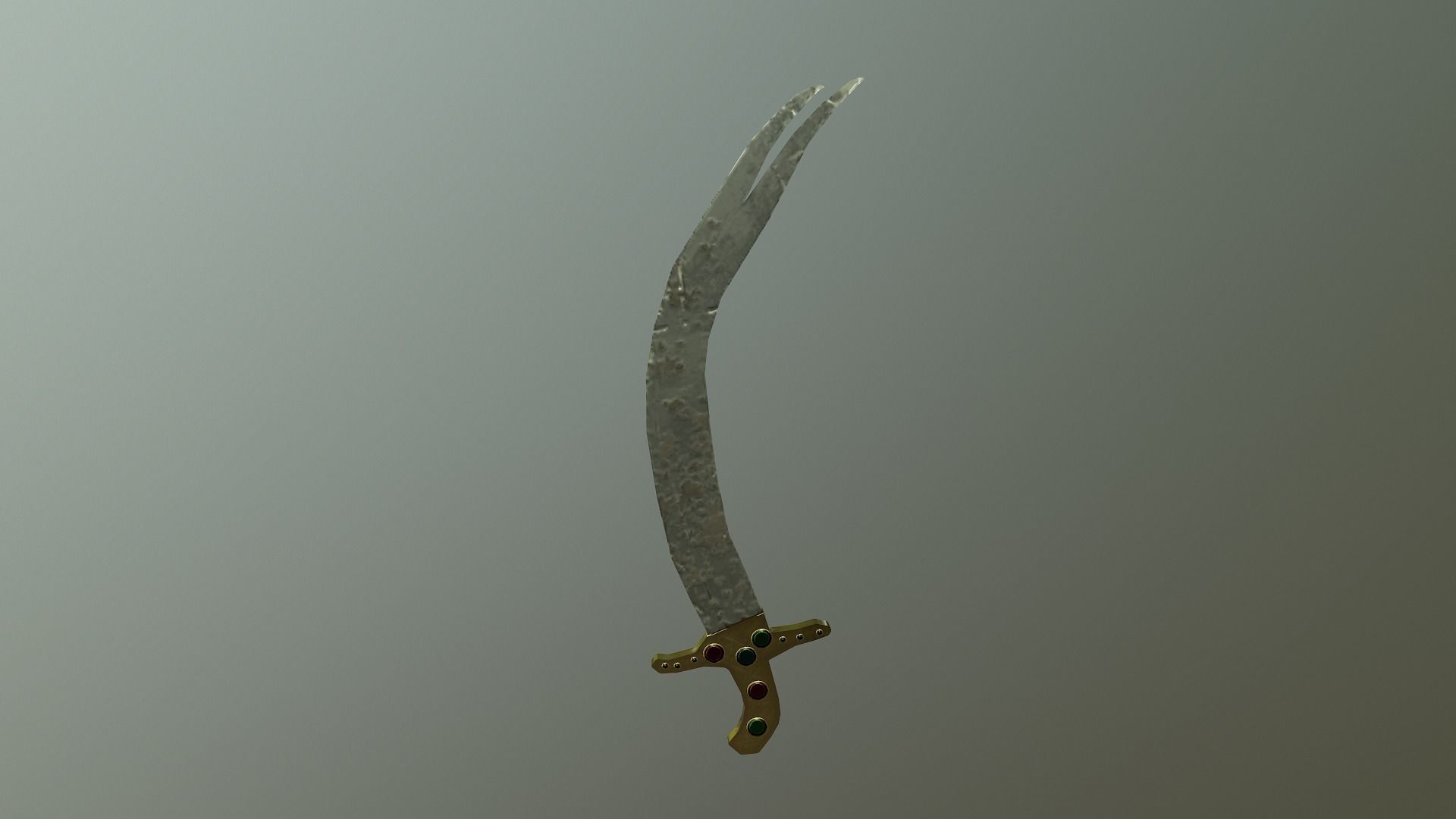  Low Poly Zulfiqar Sword Free low-poly 3D model_10