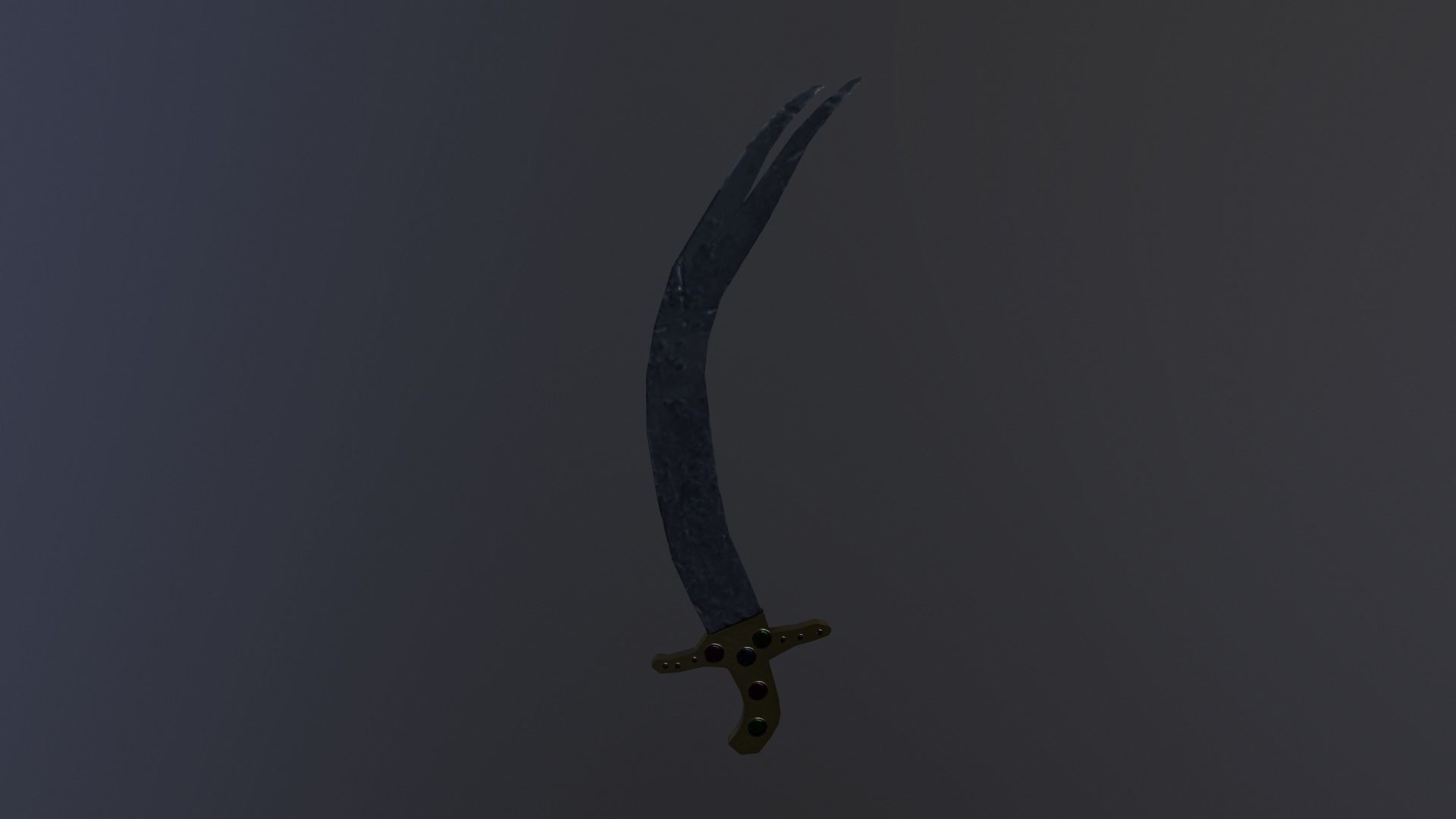  Low Poly Zulfiqar Sword Free low-poly 3D model_5