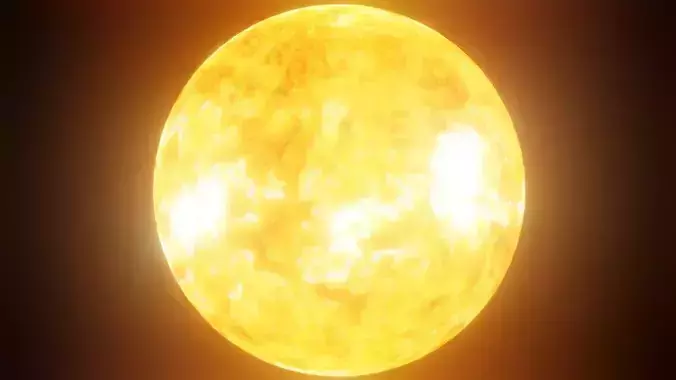 Sun - made in Blender