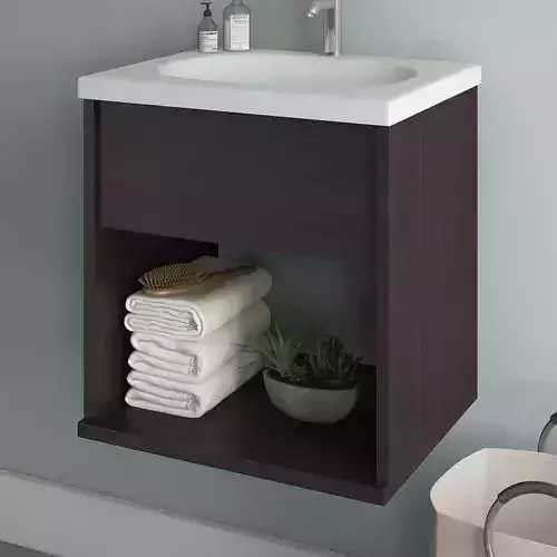Meredith Single Bathroom Vanity Set 3D model