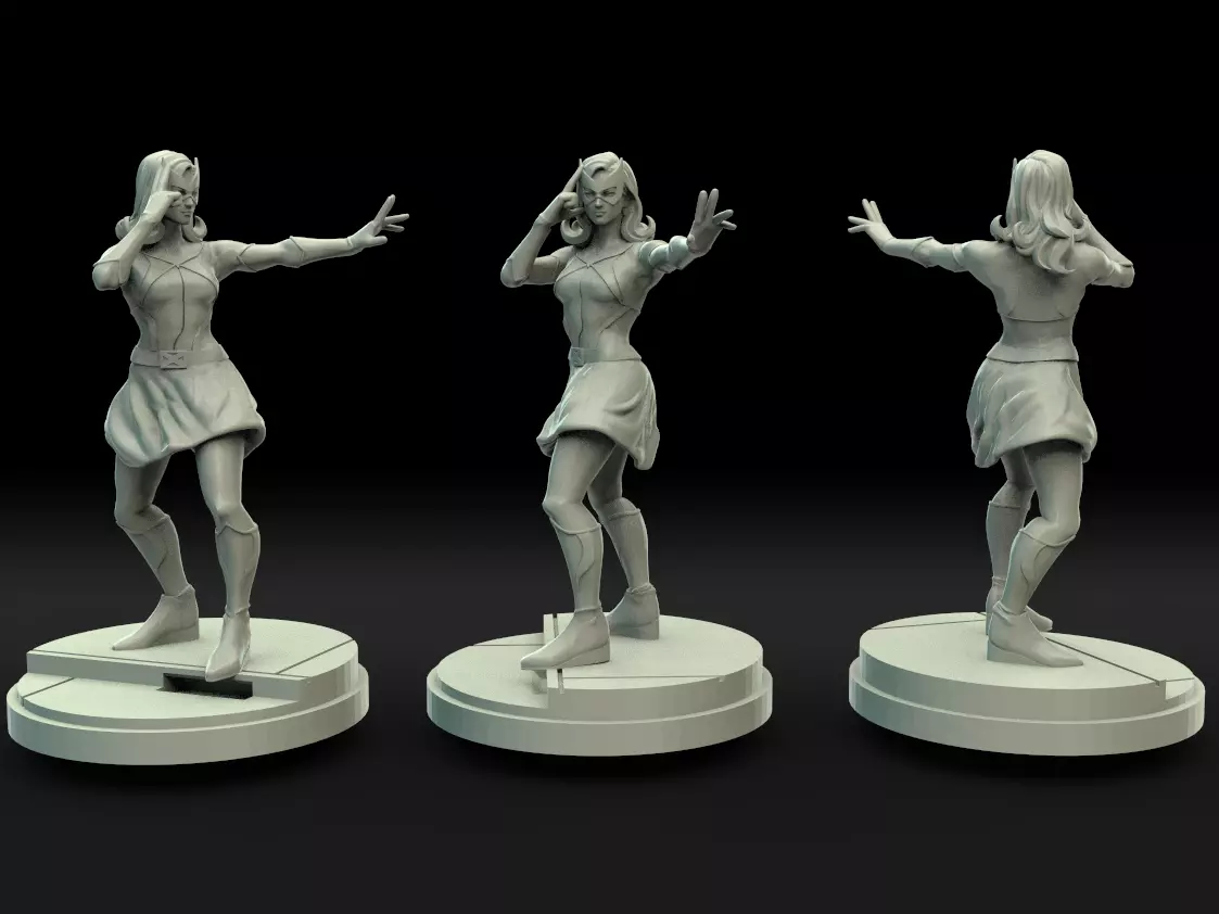 Marvel crisis protocol jean grey presupported included 3D print model_0