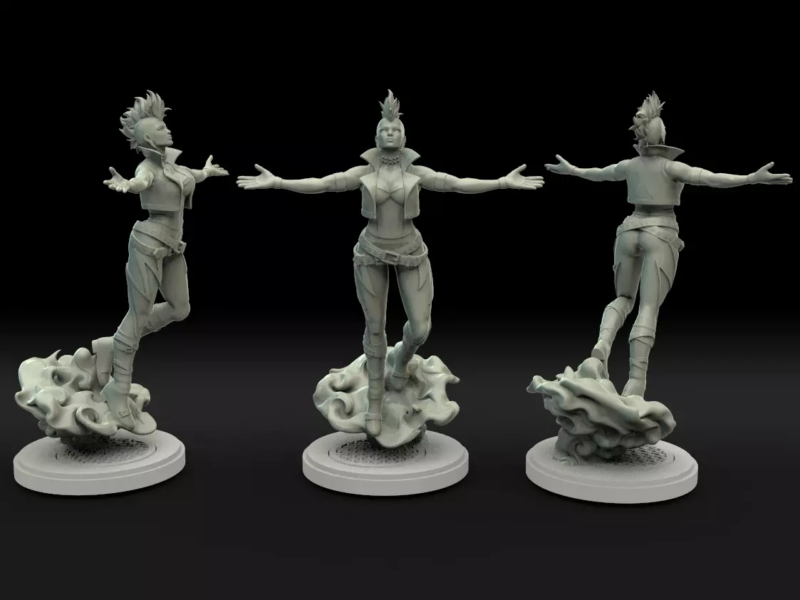 Marvel crisis protocol Storm presupported included 3D print model_0