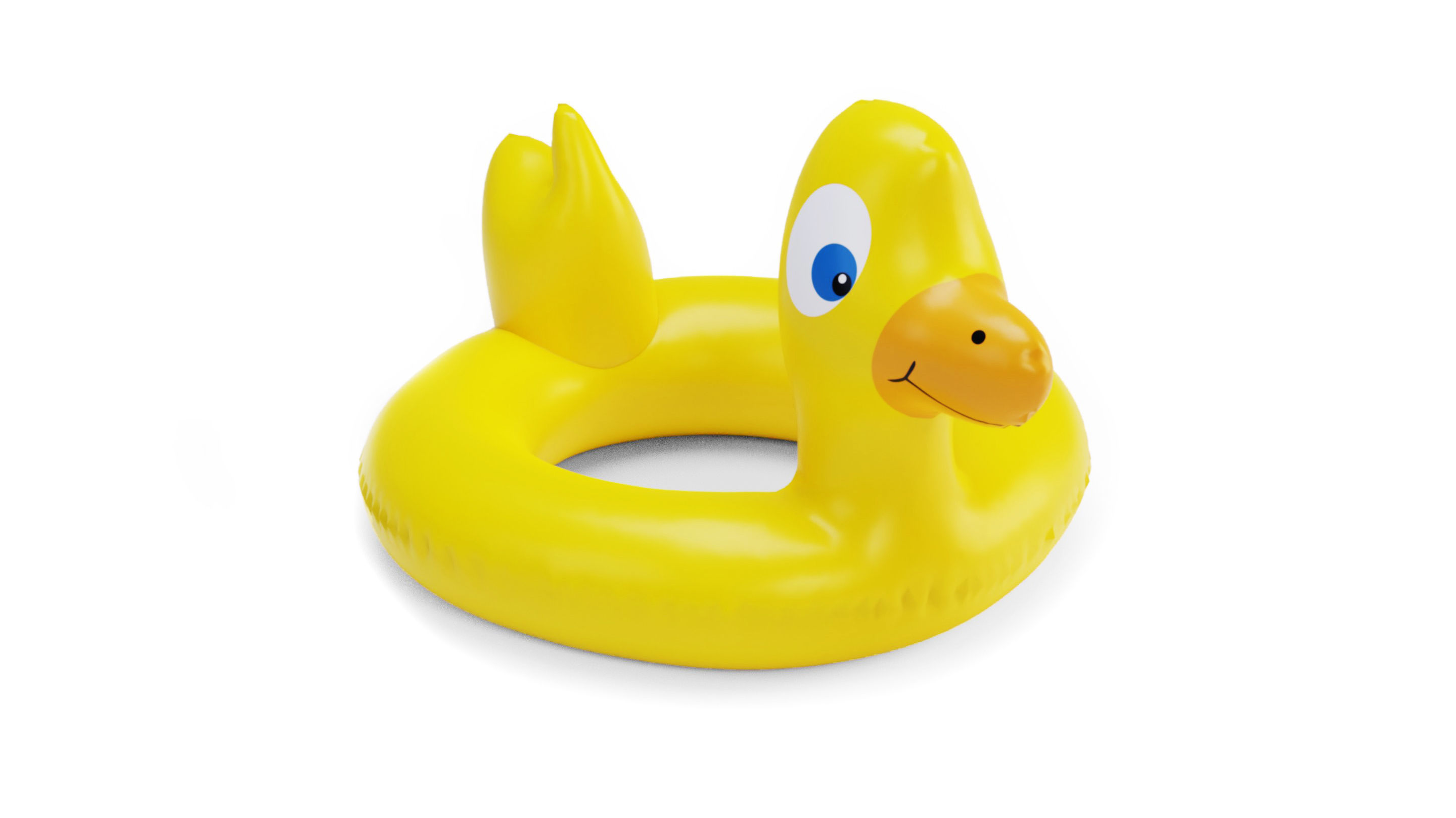 Duck Float Ring - Inflatable  3D model_3