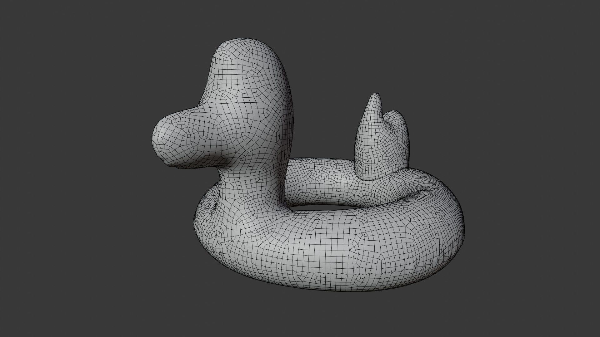 Duck Float Ring - Inflatable  3D model_8