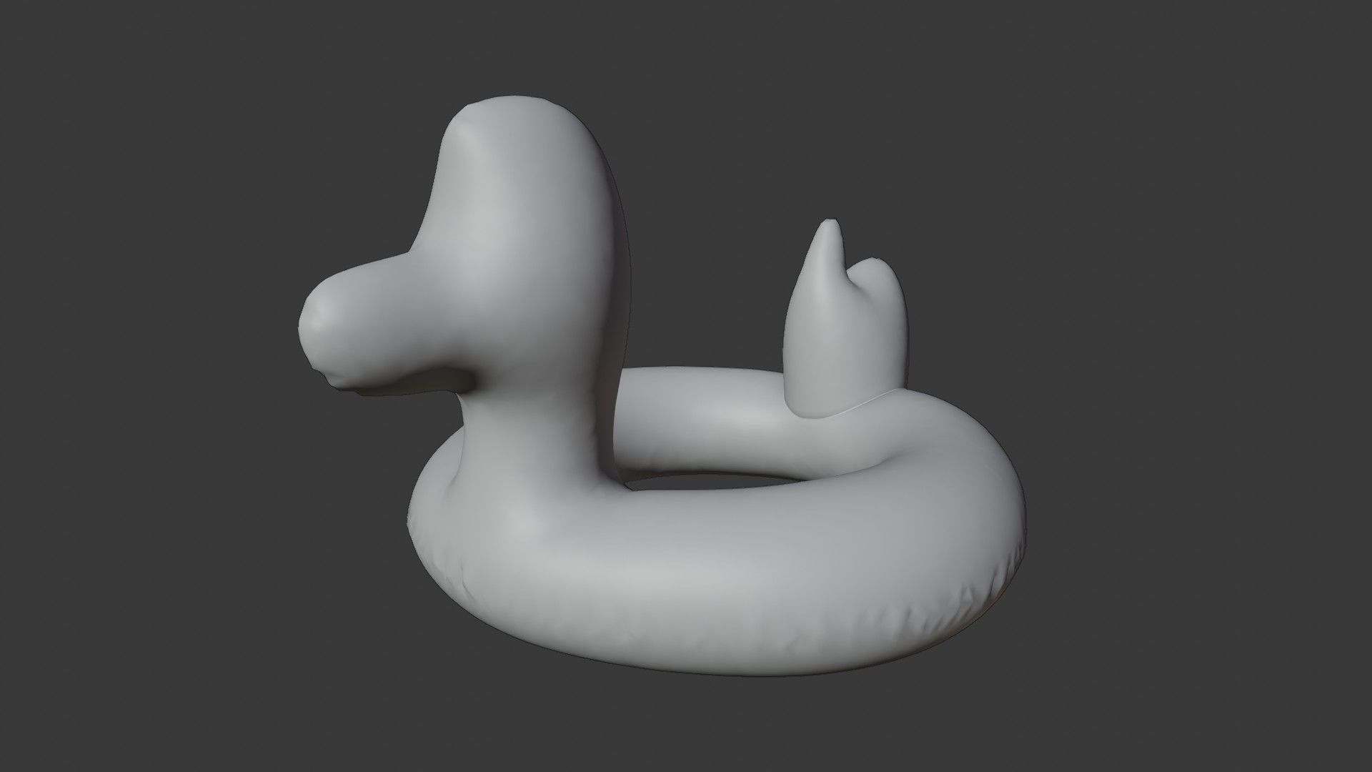 Duck Float Ring - Inflatable  3D model_7