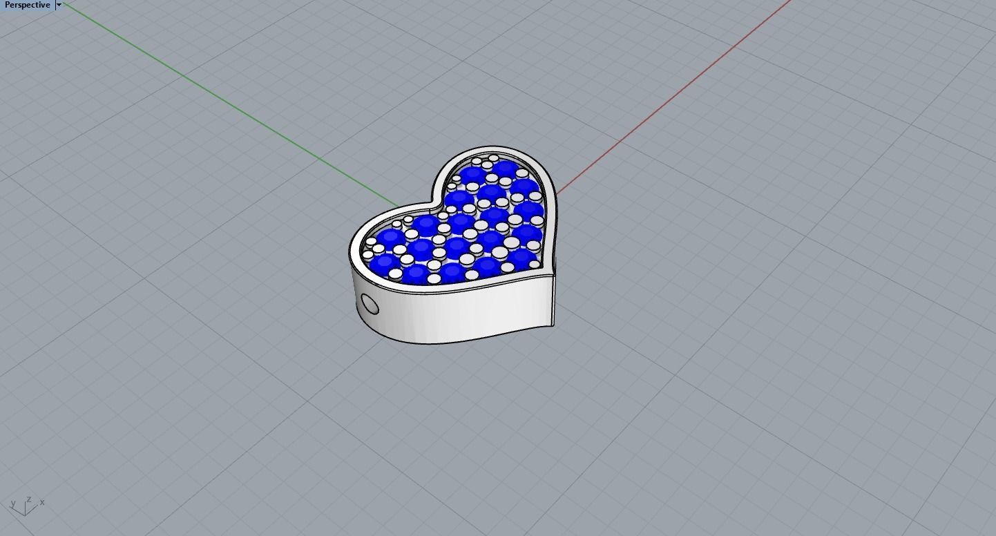  pendant heart 3D print model_6