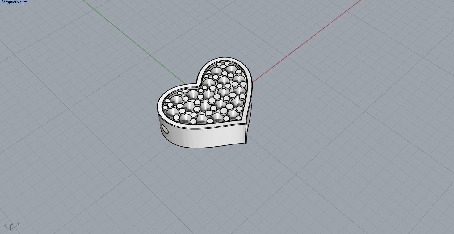  pendant heart 3D print model_5
