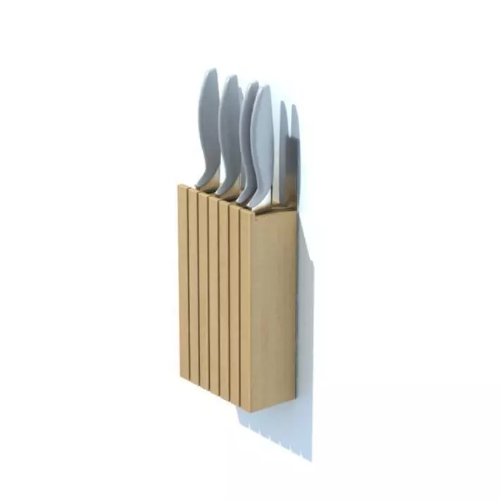 Knife Set Holder 3D model_0