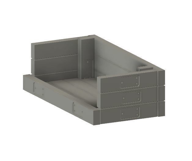 Model Railway Lineside Sleeper Ballast Bins 3D print model_1