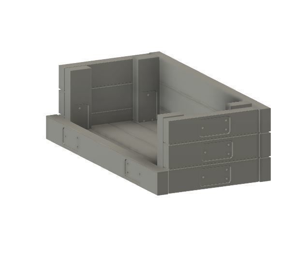 Model Railway Lineside Sleeper Ballast Bins 3D print model_6