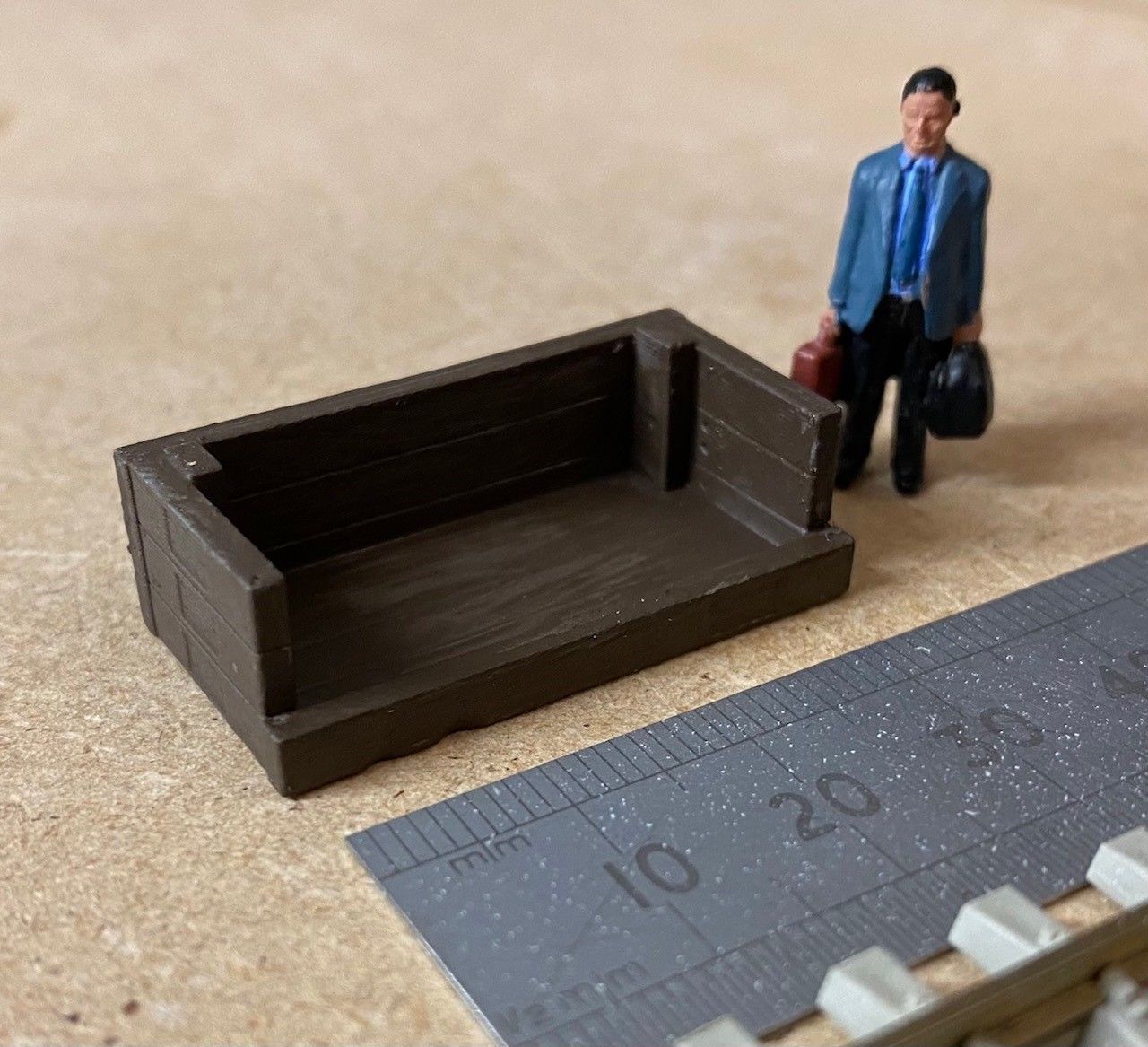 Model Railway Lineside Sleeper Ballast Bins 3D print model_16