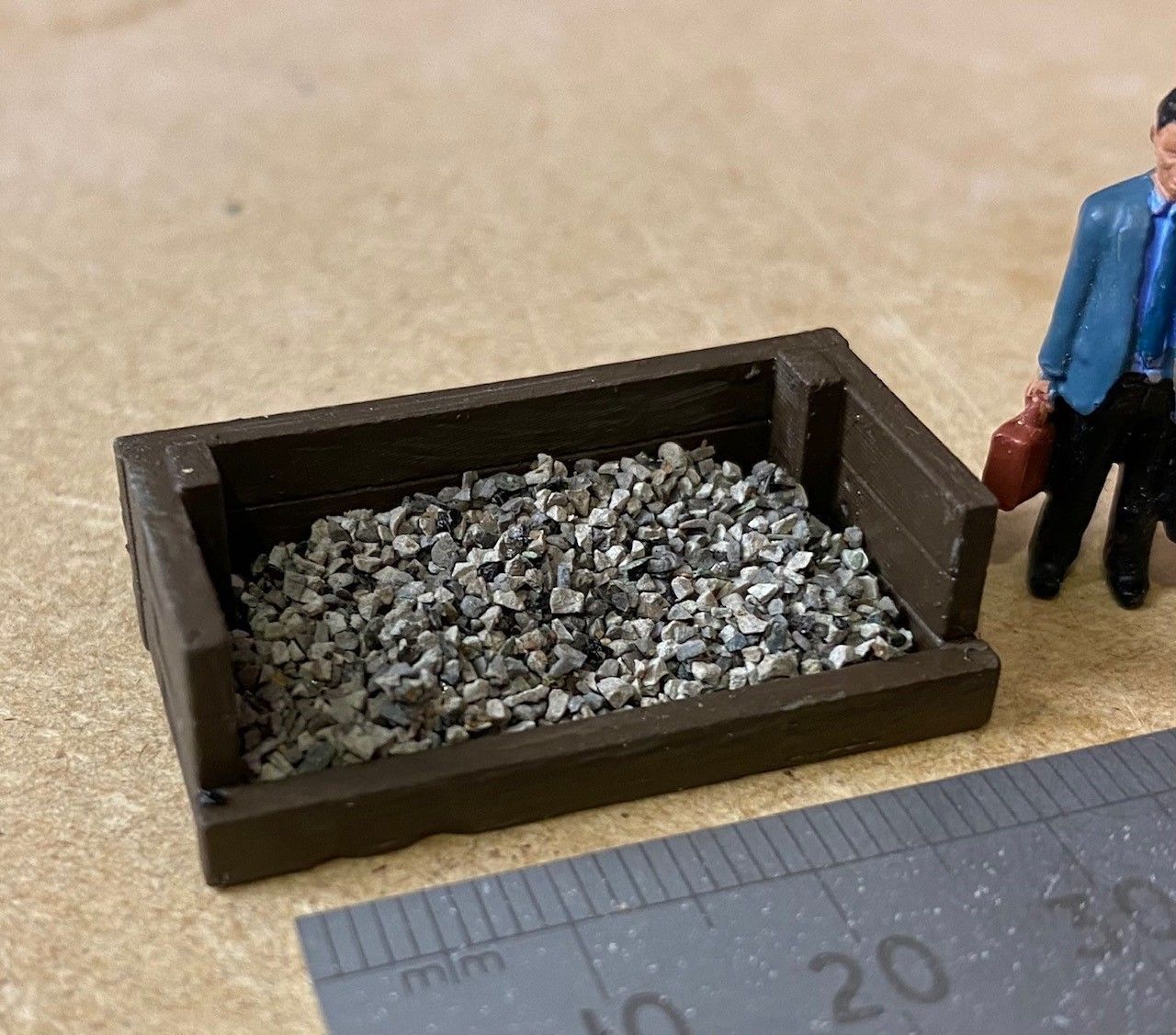 Model Railway Lineside Sleeper Ballast Bins 3D print model_4