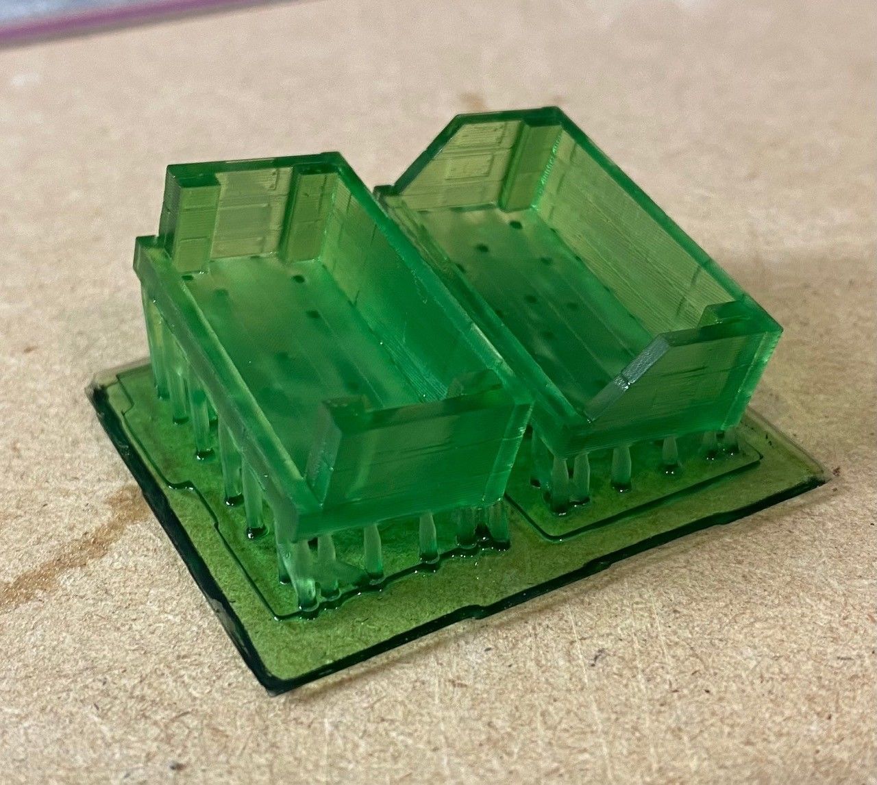 Model Railway Lineside Sleeper Ballast Bins 3D print model_17