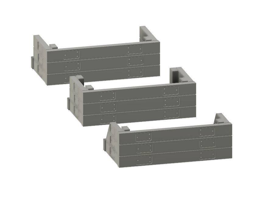 Model Railway Lineside Sleeper Ballast Bins 3D print model_8