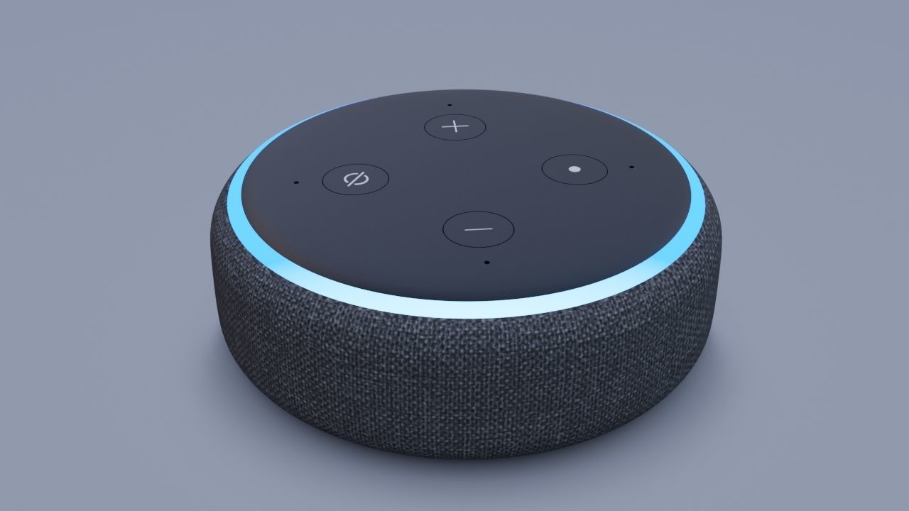 Amazon echo - Amazon Echo dot 3D model_4