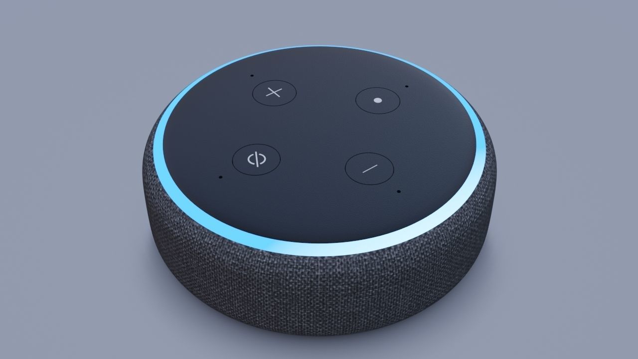Amazon echo - Amazon Echo dot 3D model_3